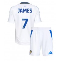 Leeds United Daniel James #7 Heimtrikotsatz Kinder 2024-25 Kurzarm (+ Kurze Hosen)